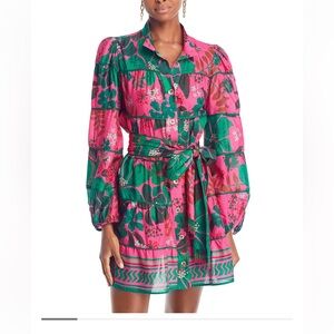 Farm Rio Blush Yard Mini Dress